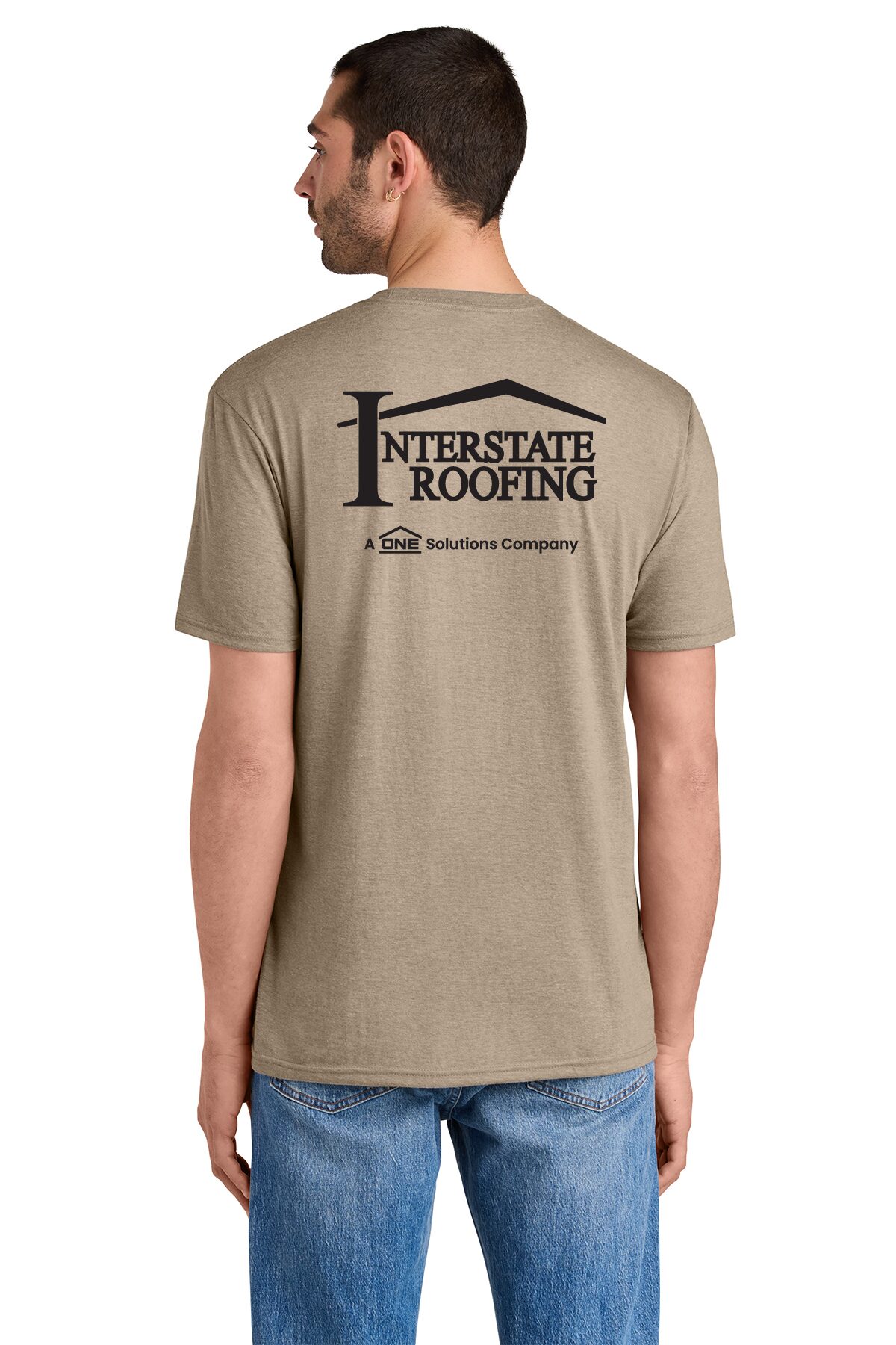 DM130 District® Perfect Tri® Tee Desert Tan Heather - Image 2