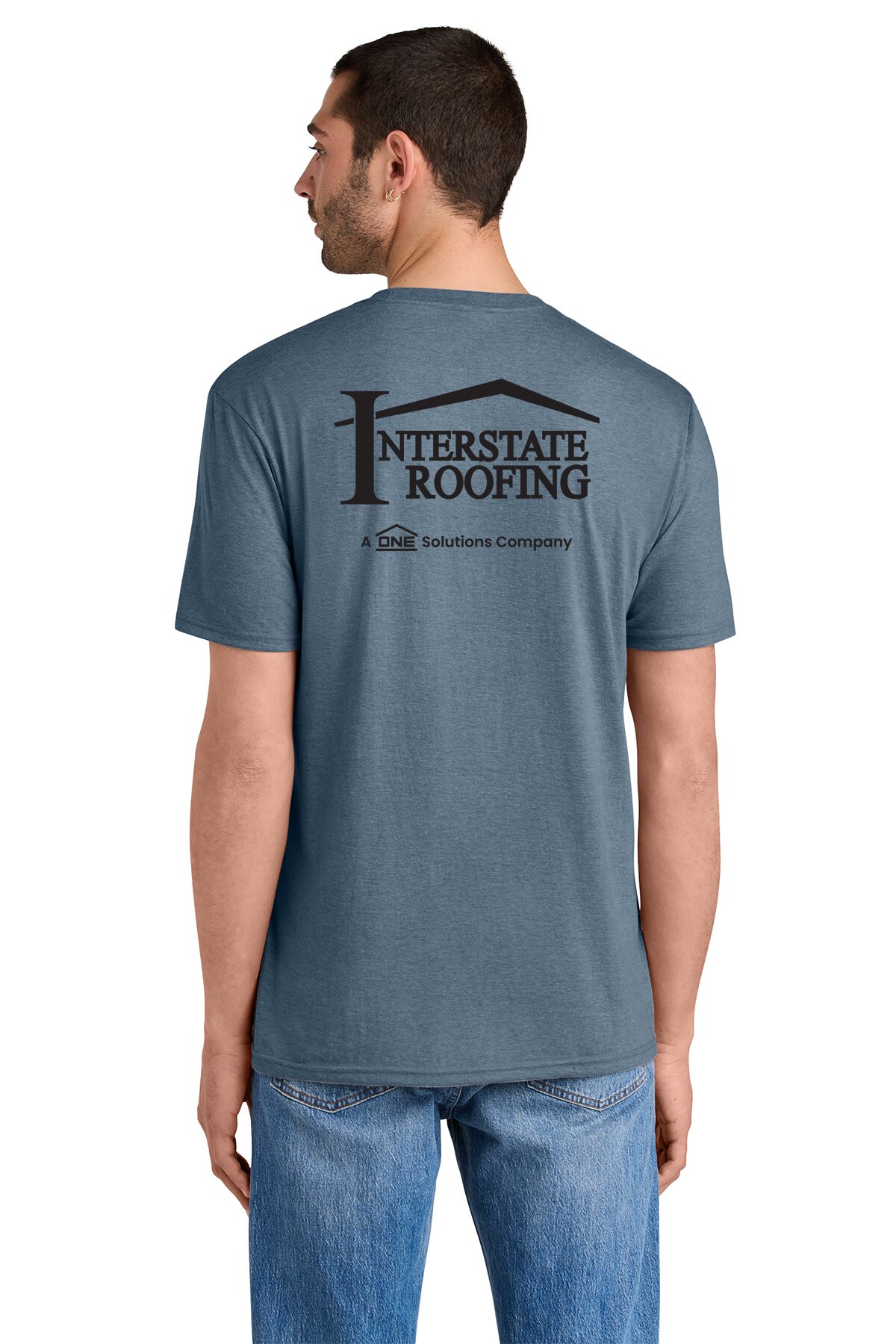 DM130 District® Perfect Tri® Tee Flint Blue Heather - Image 2