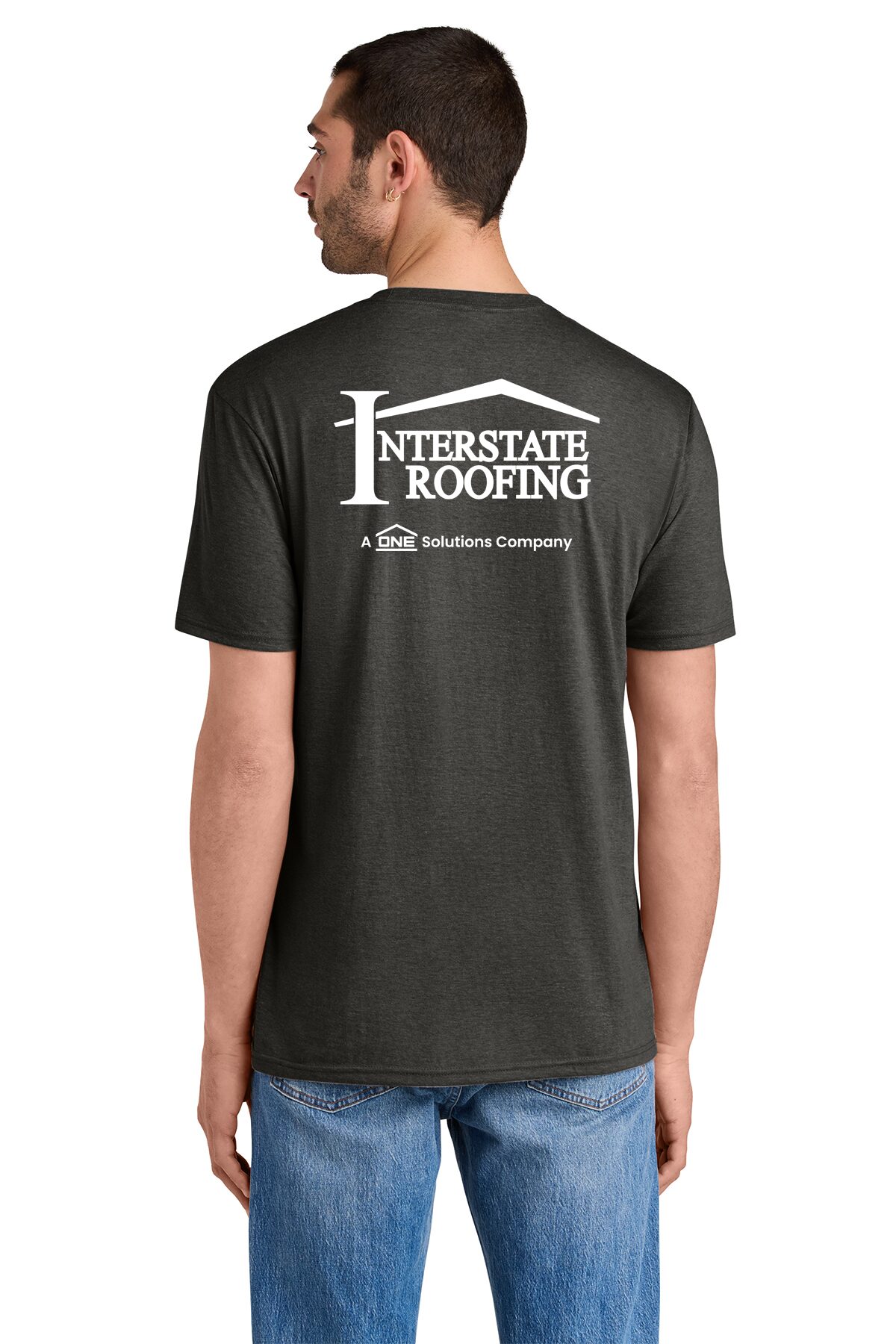 DM130 District® Perfect Tri® Tee Heathered Charcoal - Image 2