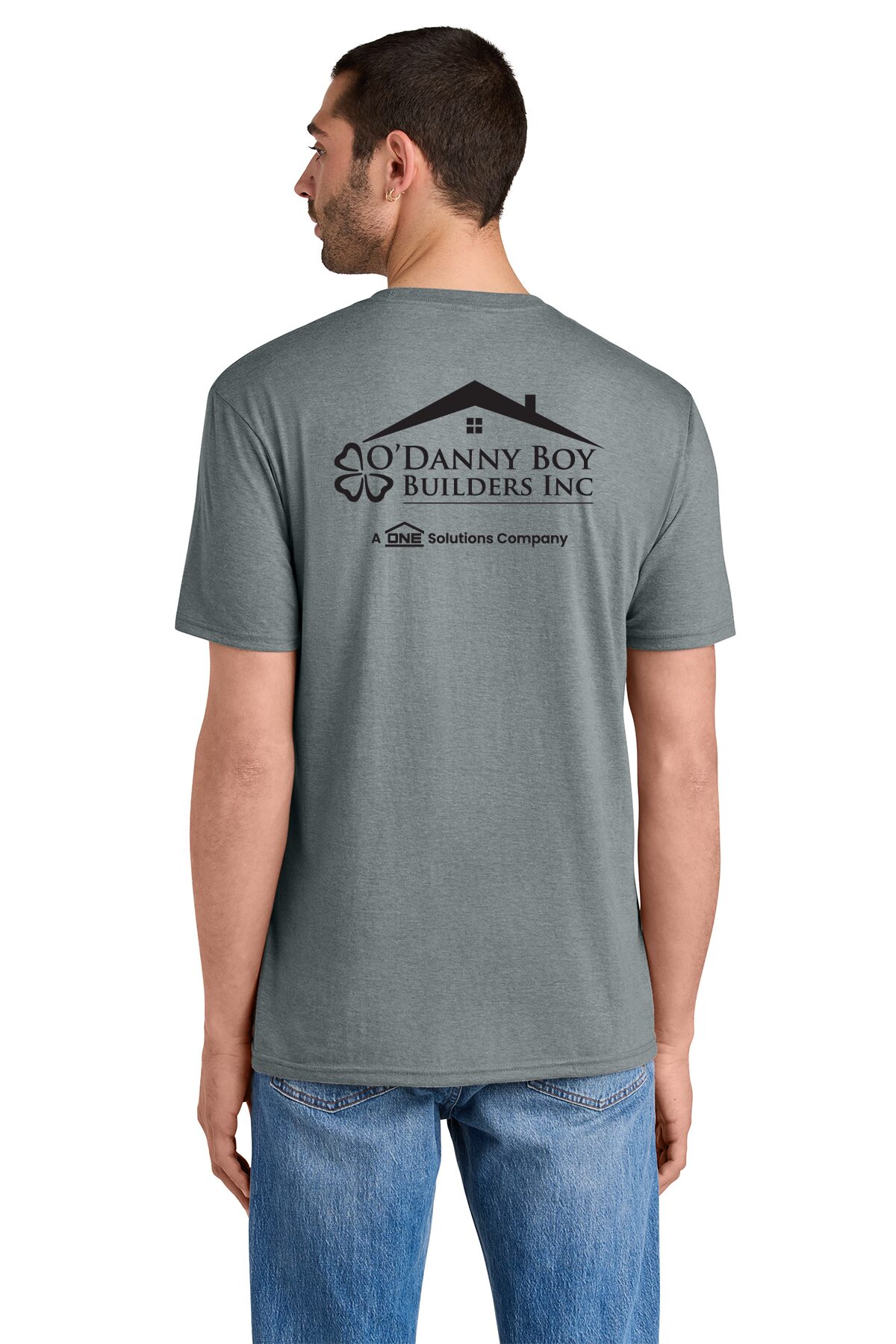 DM130 District® Perfect Tri® Tee Heathered Grey - Image 2