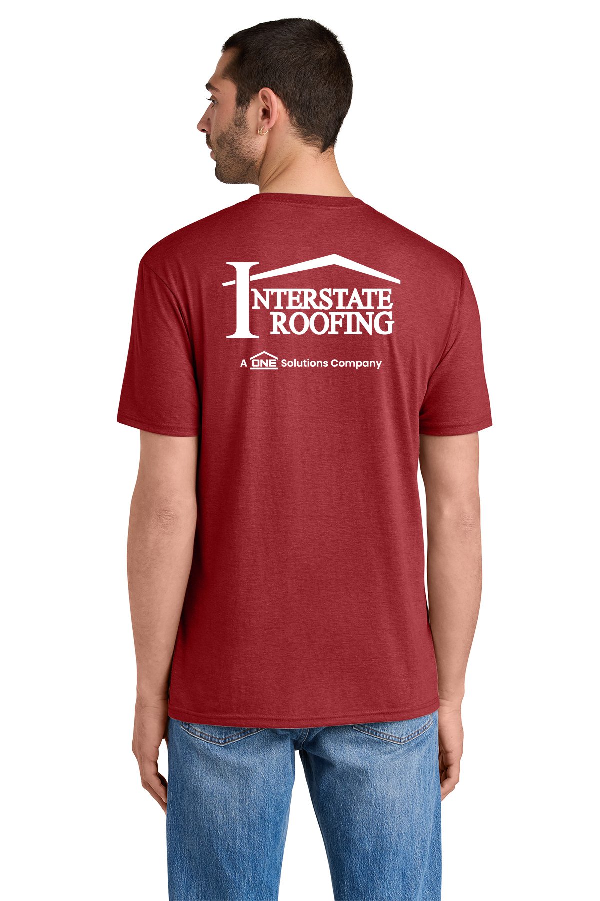 DM130 District® Perfect Tri® Tee Red Frost - Image 2